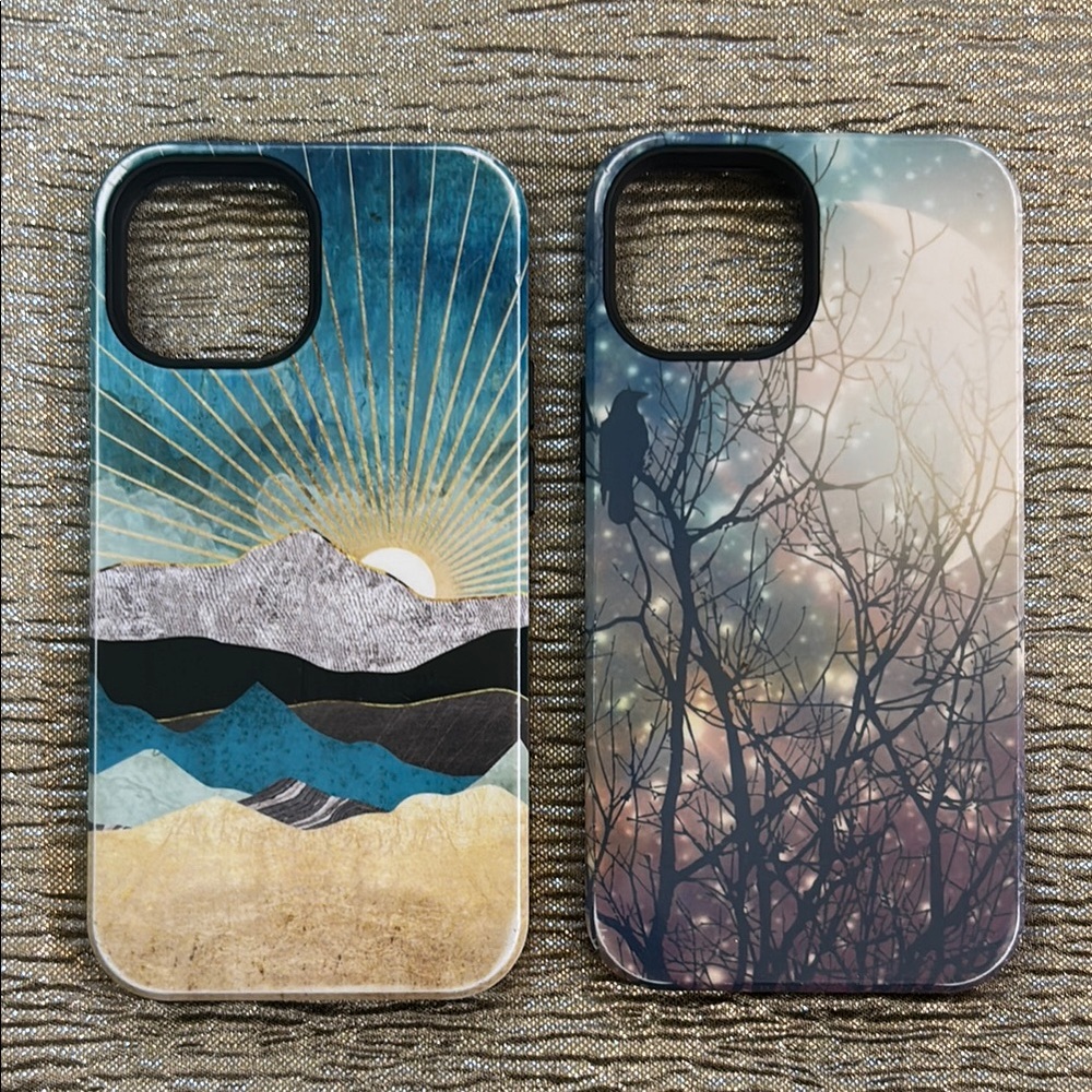 iPhone 13 mini Cases with Nature Designs - sold as set
